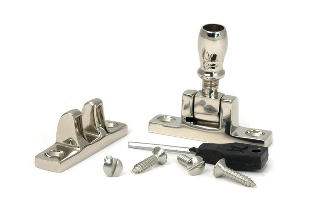 From The Anvil Window Furniture Polished Nickel / Sash Window Brighton Fasteners / Yes From The Anvil - Polished Nickel Mushroom Brighton Fastener - Narrow (Square)