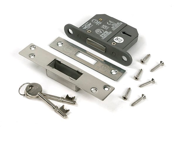 From The Anvil Locks & Latches Polished Stainless Steel / 5 Lever Deadlocks / 2.5" / 65mm From The Anvil - Polished SS 2.5" 5 Lever BS Dead Lock KA
