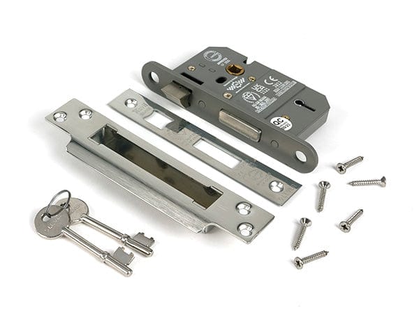 From The Anvil Locks & Latches Polished Stainless Steel / 5 Lever Sashlocks / 2.5" / 65mm From The Anvil - Polished SS 2.5" 5 Lever BS Sash Lock KA