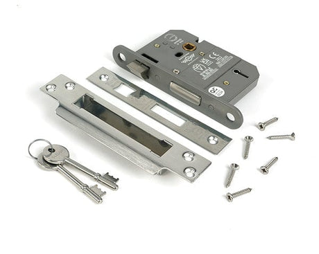 From The Anvil Locks & Latches Polished Stainless Steel / 5 Lever Sashlocks / 3" / 76mm From The Anvil - Polished SS 3" 5 Lever BS Sash Lock KA