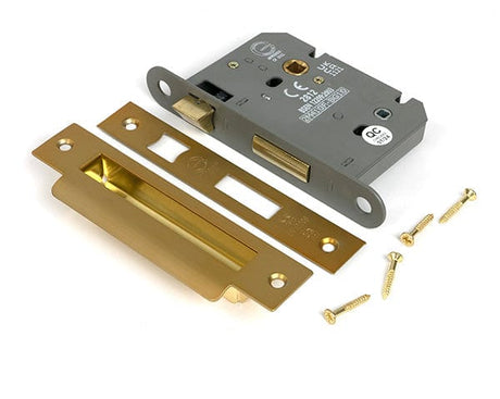 From The Anvil Locks & Latches Satin Brass / Bathroom Lock / 3" / 76mm From The Anvil - Satin Brass 3" Heavy Duty Bathroom Mortice Lock