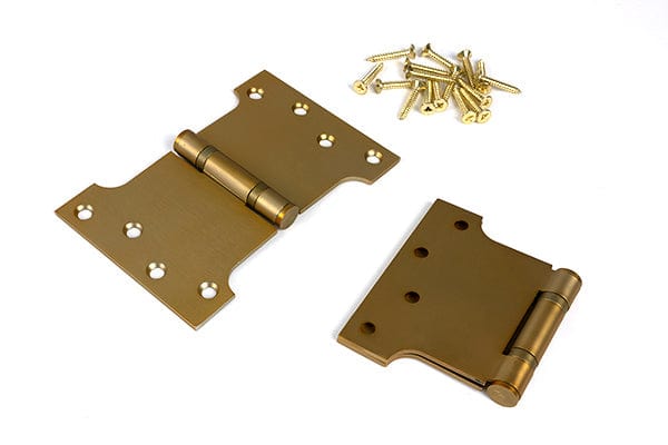 From The Anvil Hinges Satin Brass / Parliament Hinges / 4" x (102mm) From The Anvil - Satin Brass 4" x 4" x 6" Parliament Hinge (pair) ss