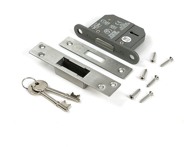 From The Anvil Locks & Latches Satin Chrome / 5 Lever Deadlocks / 2.5" / 65mm From The Anvil - Satin Chrome 2.5" 5 Lever BS Dead Lock
