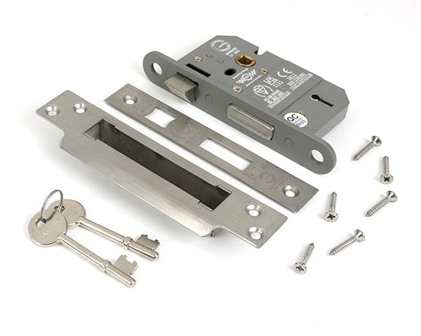 From The Anvil Locks & Latches Satin Chrome / 5 Lever Sashlocks / 2.5" / 65mm From The Anvil - Satin Chrome 2.5" 5 Lever BS Sash Lock