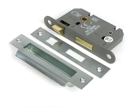 From The Anvil Locks & Latches Satin Chrome / Bathroom Lock / 2.5" / 65mm From The Anvil - Satin Chrome 2.5" Heavy Duty Bathroom Mortice Lock
