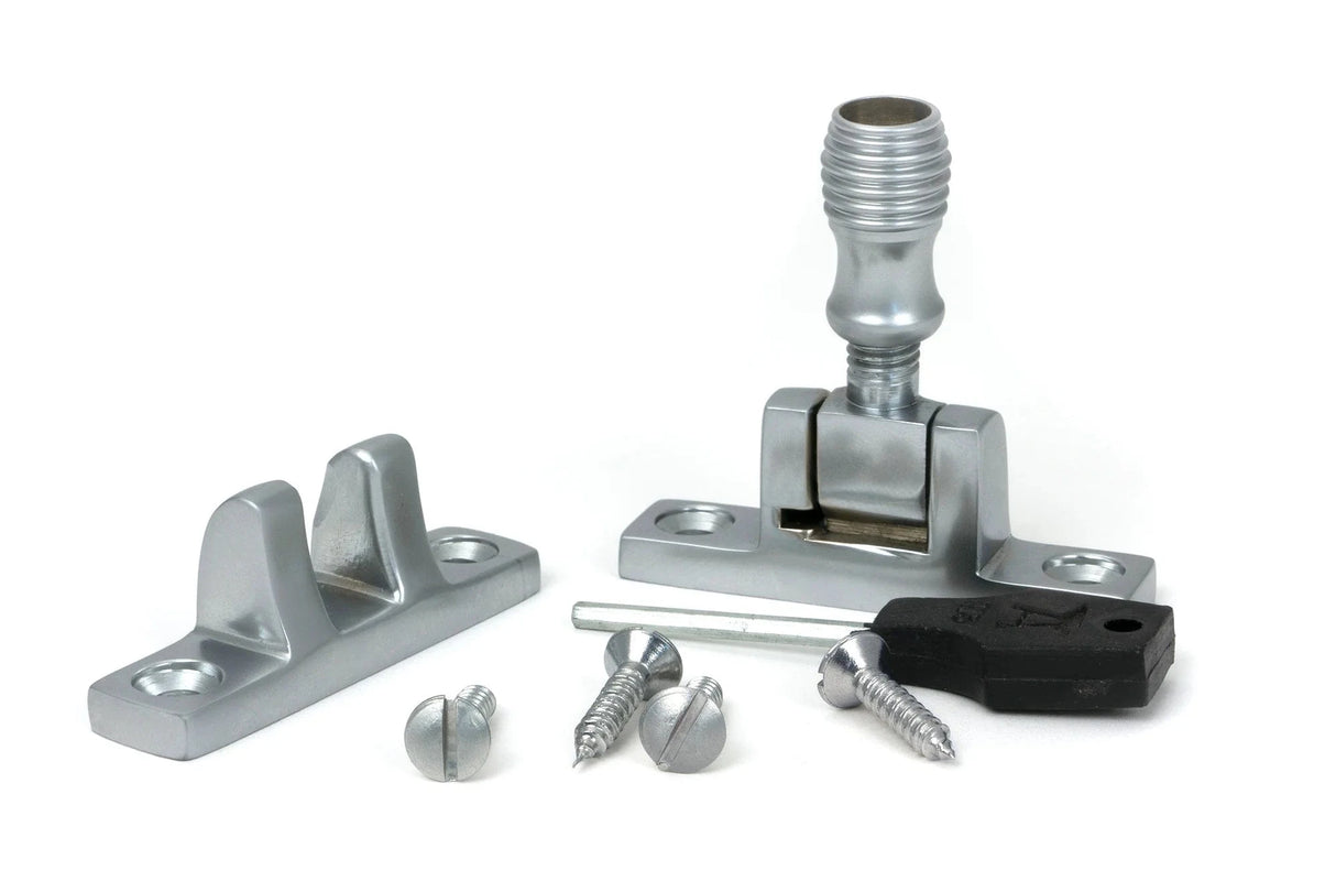 From The Anvil Window Furniture Satin Chrome / Sash Window Brighton Fasteners / Yes From The Anvil - Satin Chrome Beehive Brighton Fastener - Narrow (Square)