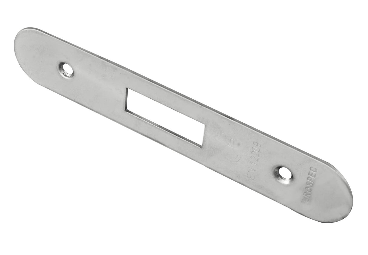 High quality image of Eurospec - Easi T Forend Strikes & Fixing Pack Deadlocks - Radius Forend - Satin | Sku. fsf5007sss-r | Trade Door Handles.