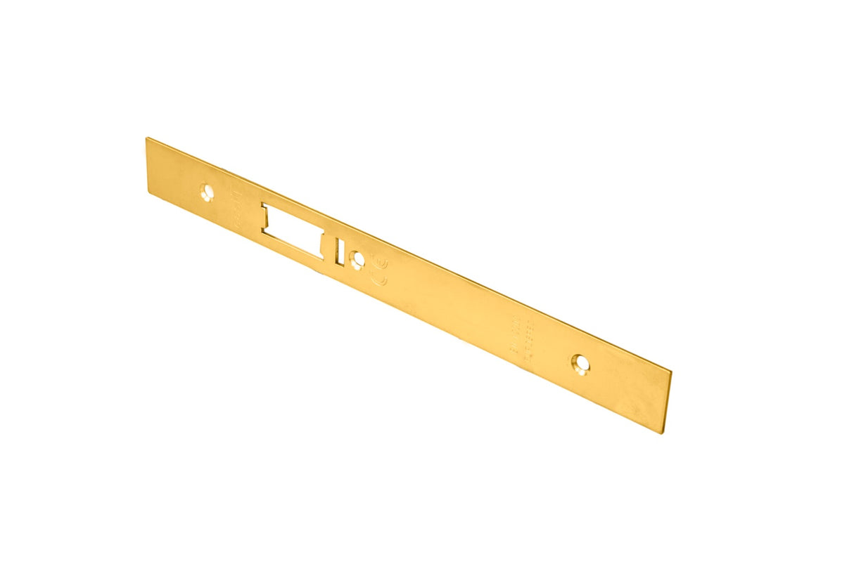 High quality image of Eurospec - Forend Strike & Fixing Pack To Suit Din Anti Thrust Night Latch-PVD-S | Sku. fsf5031pvd | Trade Door Handles.