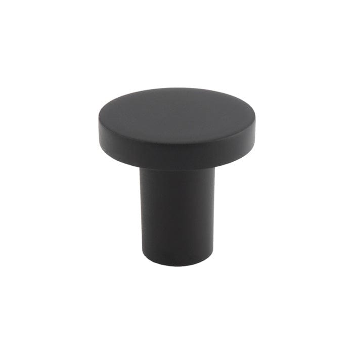 Finger Tip Design Cabinet Hardware Black / Cabinet Knobs / 26mm Dia. FTD - Circular Cupboard Knob Black 26mm