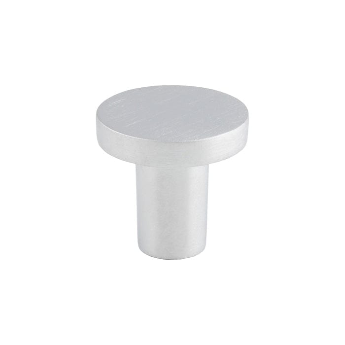 Finger Tip Design Cabinet Hardware Satin Chrome / Cabinet Knobs / 26mm Dia. FTD - Circular Cupboard Knob Satin Chrome 26mm