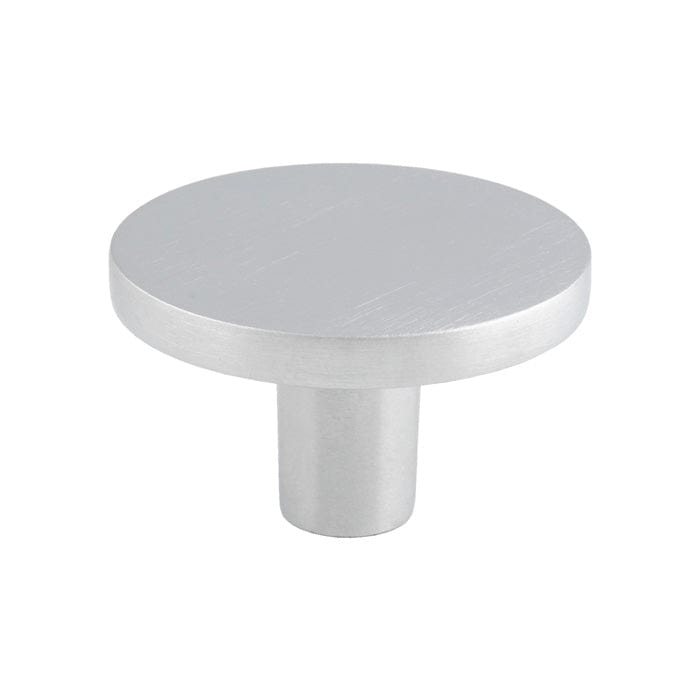 Finger Tip Design Cabinet Hardware Satin Chrome / Cabinet Knobs / 41mm Dia. FTD - Circular Cupboard Knob Satin Chrome 41mm
