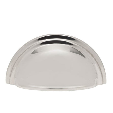 Finger Tip Design Cabinet Hardware Polished Nickel / Cabinet Cup Pulls FTD - Victorian Cup Pull - Polished Nickel