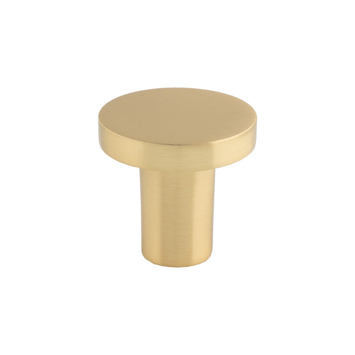 High quality image of FTD - Circular Cupboard Knob Satin Brass 26mm | Sku. ftd348asb | Trade Door Handles.