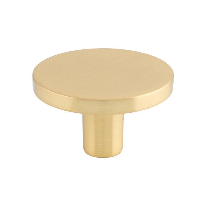 High quality image of FTD - Circular Cupboard Knob Satin Brass 41mm | Sku. ftd348bsb | Trade Door Handles.