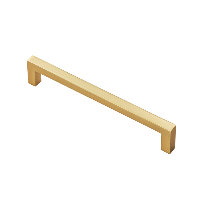 High quality image of FTD - Block Handle - Satin Brass | Sku. ftd401csb | Trade Door Handles.