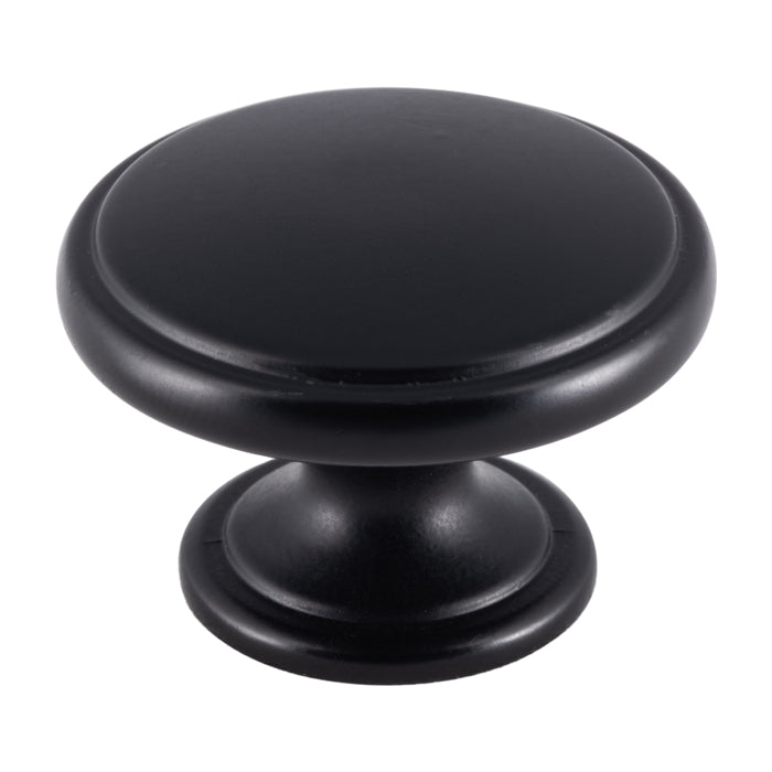 High quality image of FTD - Oxford Knob 38mm - Matt Black | Sku. ftd524mb | Trade Door Handles.