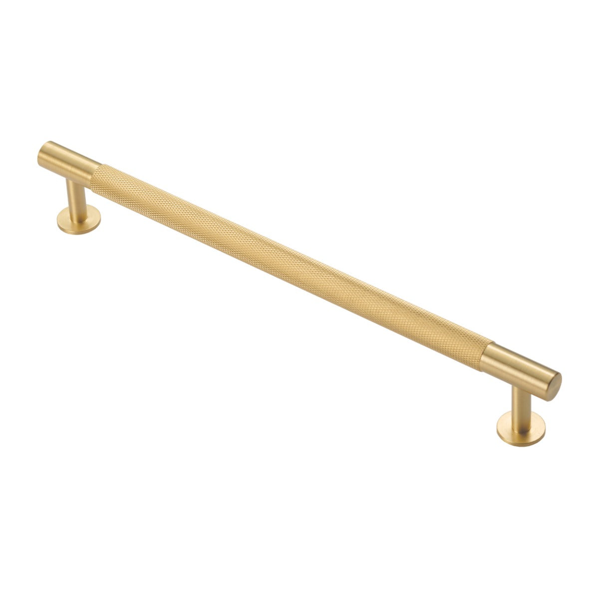 High quality image of FTD - Knurled Pull Handle 224mm c/c - Satin Brass | Sku. ftd700esb | Trade Door Handles.