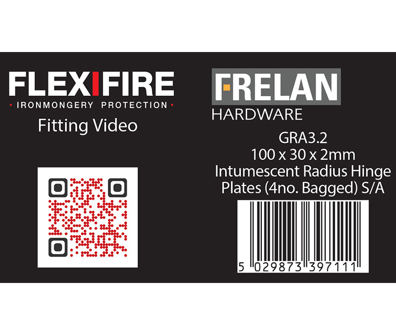 High quality image of Frelan - Intumscent Kits for 102mm Radiused Hinges Pack of Four 2mm 60 Minute Sku. GRA3.2