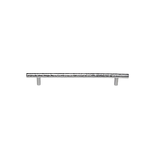Heritage Brass Cabinet Pull T-Bar Hammered Design 101mm CTC Polished Chrome Finish