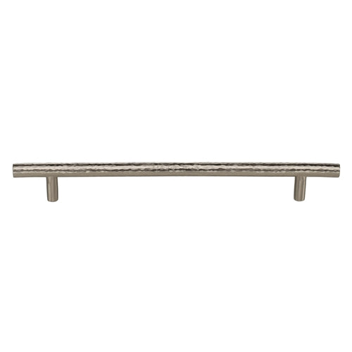 Heritage Brass Cabinet Pull T-Bar Hammered Design 203mm CTC Satin Nickel Finish