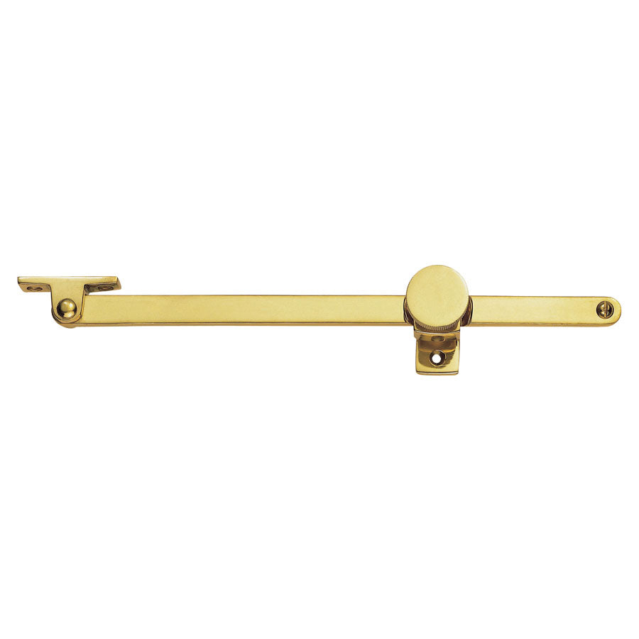 High quality image of Carlisle Brass - Screw Down Pattern Casement Stay 246mm - Polished Brass | Sku. aa73 | Trade Door Handles.