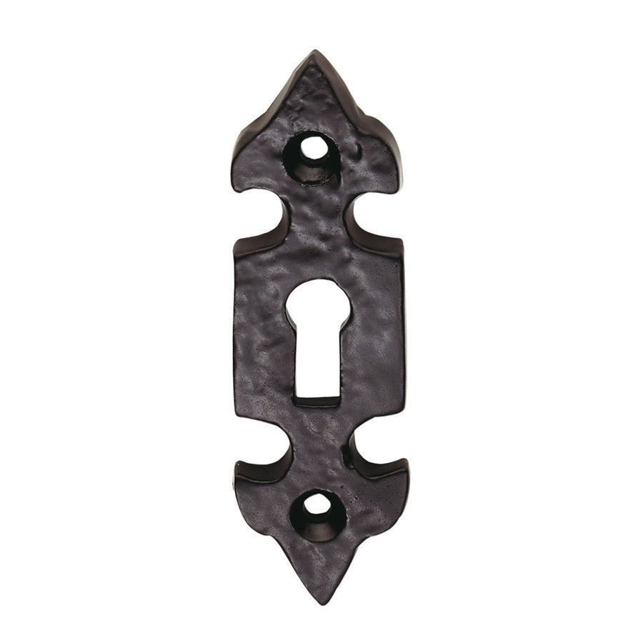 High quality image of Ludlow - Fleur de lys' Escutcheon - Black Antique | Sku. lf5532 | Trade Door Handles.