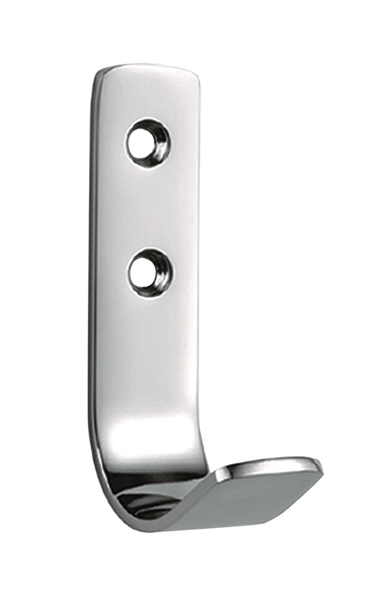 High quality image of Eurospec - Flat Coat Hook - Satin Stainless Steel | Sku. hch1012sss | Trade Door Handles.