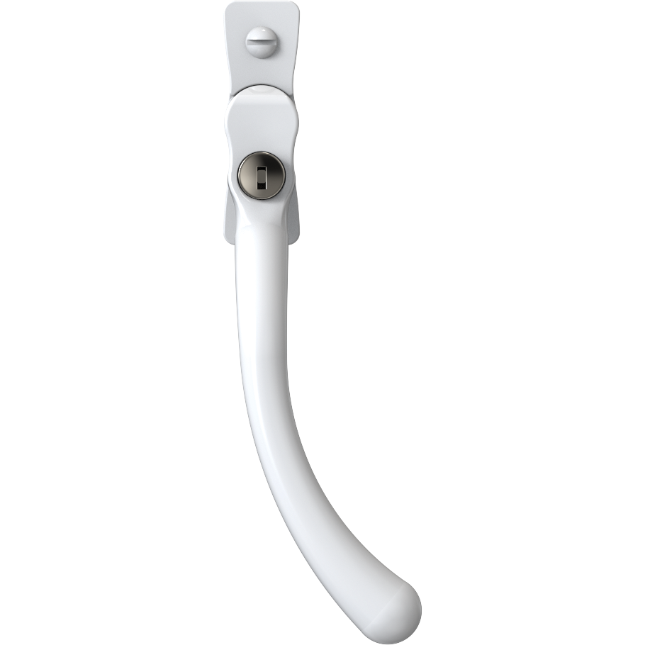 High quality image of Mila Heritage Pear Drop Casement Handle White Right hand | Sku. cb700602 | Trade Door Handles.