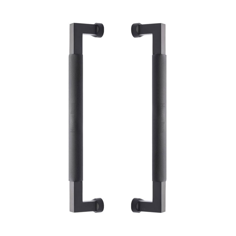 Heritage Brass Door Furniture Matt Bronze / Back to Back Fixing Pack Heritage Brass - Back to Back Door Pull Handle Bauhaus Knurled Design 330mm Matt Bronze Finish