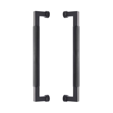 Heritage Brass Door Furniture Matt Bronze / Back to Back Fixing Pack Heritage Brass - Back to Back Door Pull Handle Bauhaus Knurled Design 330mm Matt Bronze Finish
