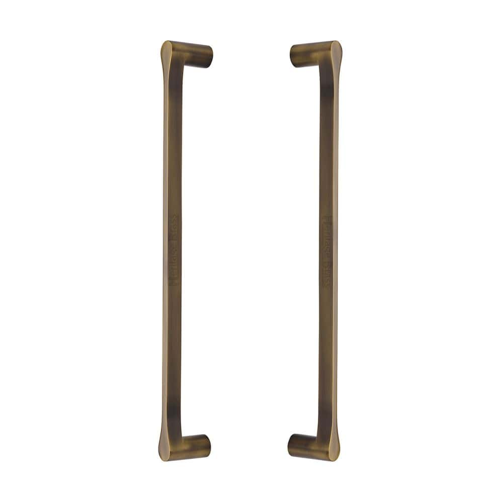 Heritage Brass Door Furniture Antique Brass / Back to Back Fixing Pack Heritage Brass - Back to Back Door Pull Handle Gio Design 332mm Antique Brass Finish