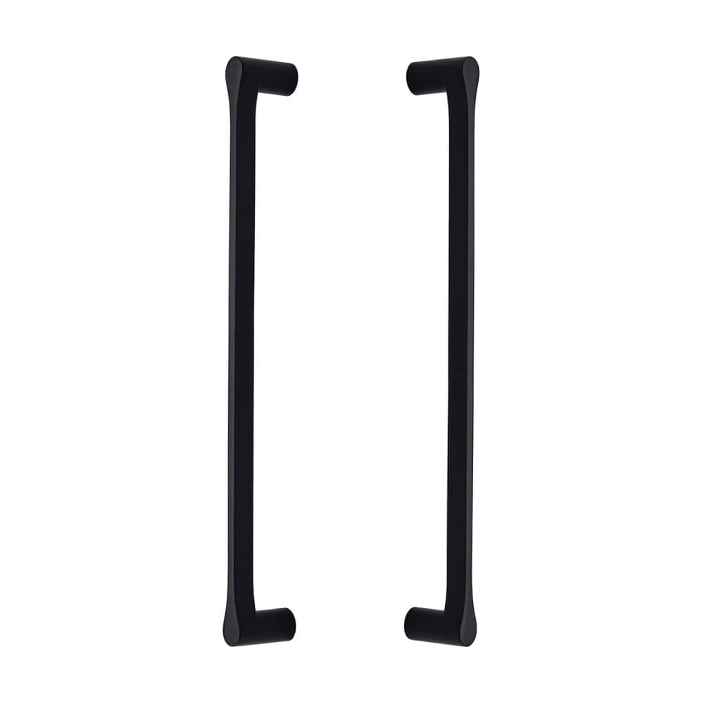 Heritage Brass Door Furniture Matt Black / Back to Back Fixing Pack Heritage Brass - Back to Back Door Pull Handle Gio Design 332mm Matt Black Finish
