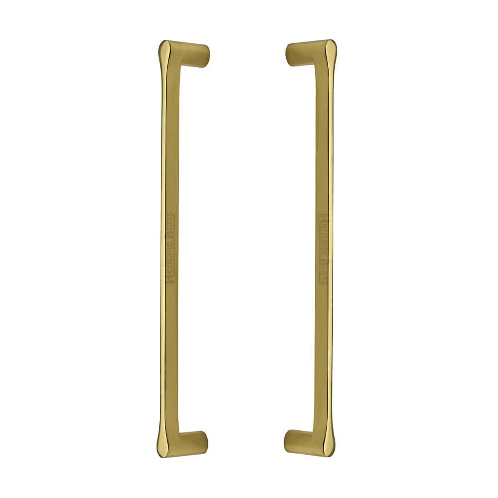 Heritage Brass Door Furniture Polished Brass / Back to Back Fixing Pack Heritage Brass - Back to Back Door Pull Handle Gio Design 332mm Polished Brass Finish