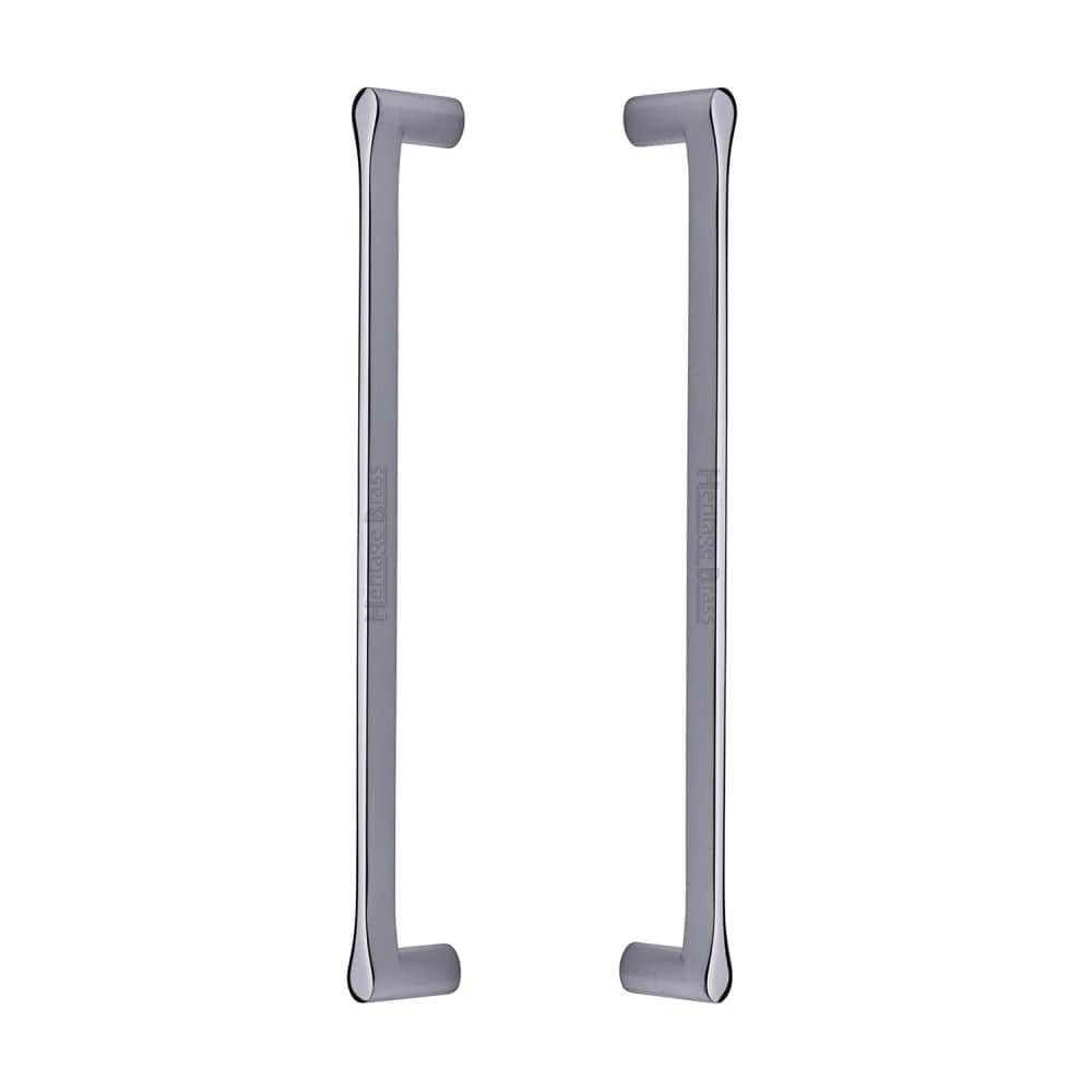 Heritage Brass Door Furniture Polished Chrome / Back to Back Fixing Pack Heritage Brass - Back to Back Door Pull Handle Gio Design 332mm Polished Chrome Finish