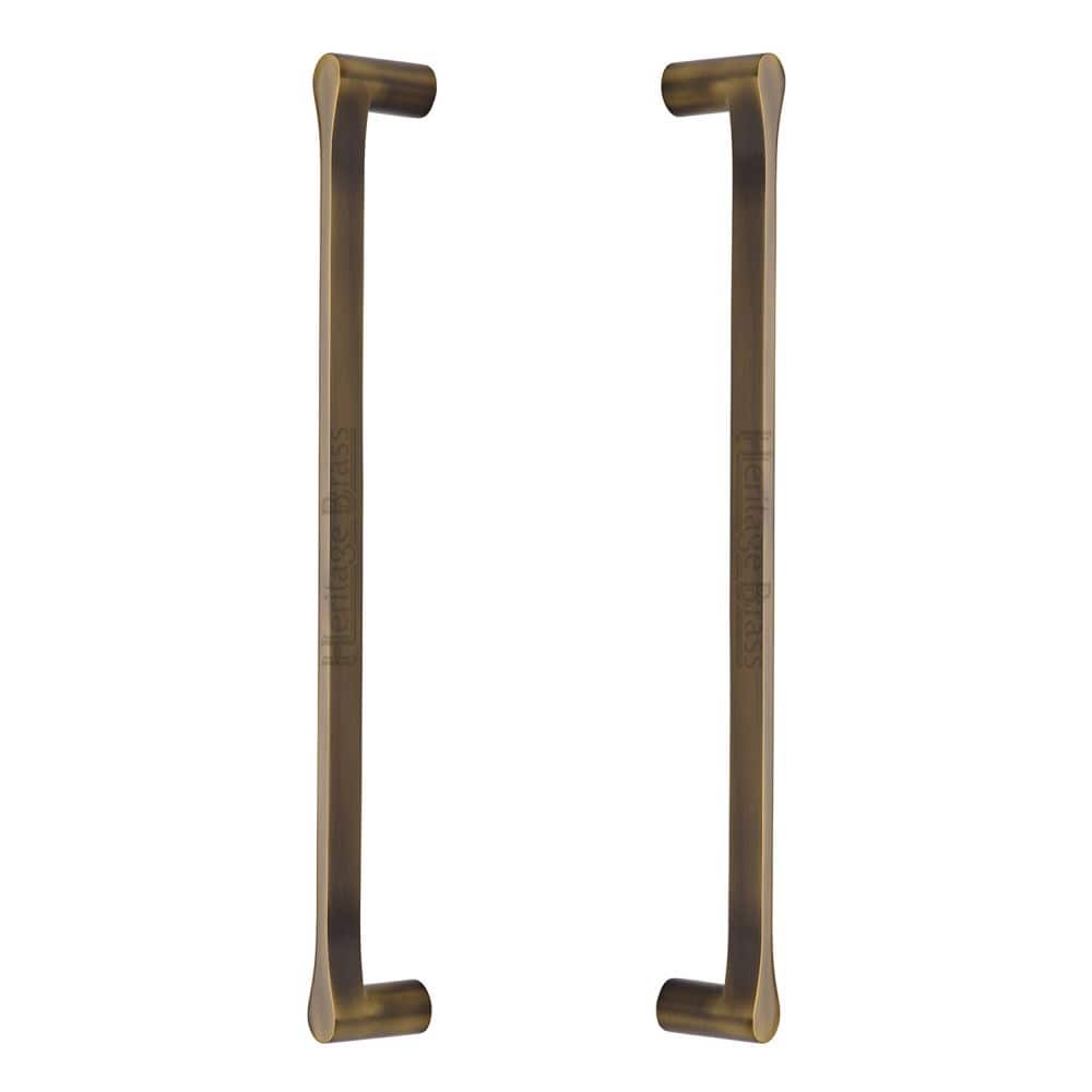 Heritage Brass Door Furniture Antique Brass / Back to Back Fixing Pack Heritage Brass - Back to Back Door Pull Handle Gio Design 484mm Antique Brass Finish