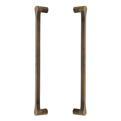 Heritage Brass Door Furniture Antique Brass / Back to Back Fixing Pack Heritage Brass - Back to Back Door Pull Handle Gio Design 484mm Antique Brass Finish