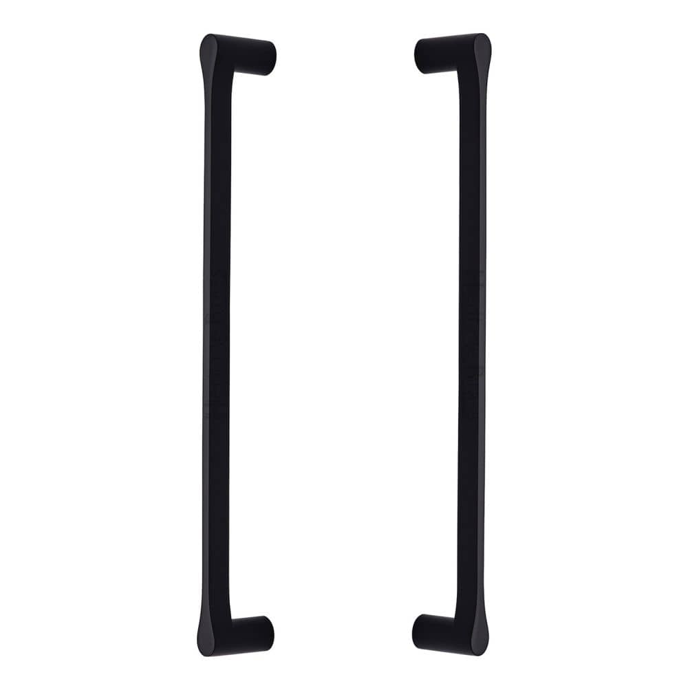 Heritage Brass Door Furniture Matt Black / Back to Back Fixing Pack Heritage Brass - Back to Back Door Pull Handle Gio Design 484mm Matt Black Finish