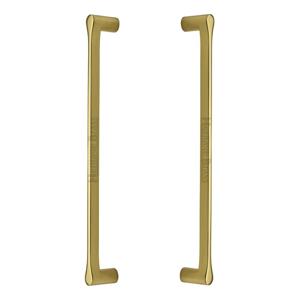 Heritage Brass Door Furniture Polished Brass / Back to Back Fixing Pack Heritage Brass - Back to Back Door Pull Handle Gio Design 484mm Polished Brass Finish