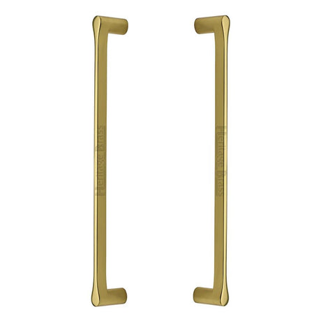 Heritage Brass Door Furniture Polished Brass / Back to Back Fixing Pack Heritage Brass - Back to Back Door Pull Handle Gio Design 484mm Polished Brass Finish