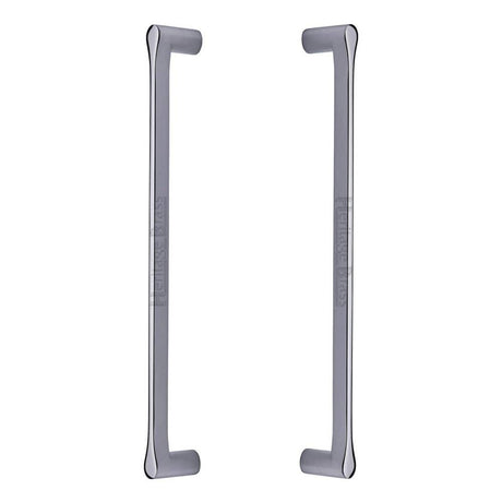 Heritage Brass Door Furniture Polished Chrome / Back to Back Fixing Pack Heritage Brass - Back to Back Door Pull Handle Gio Design 484mm Polished Chrome Finish