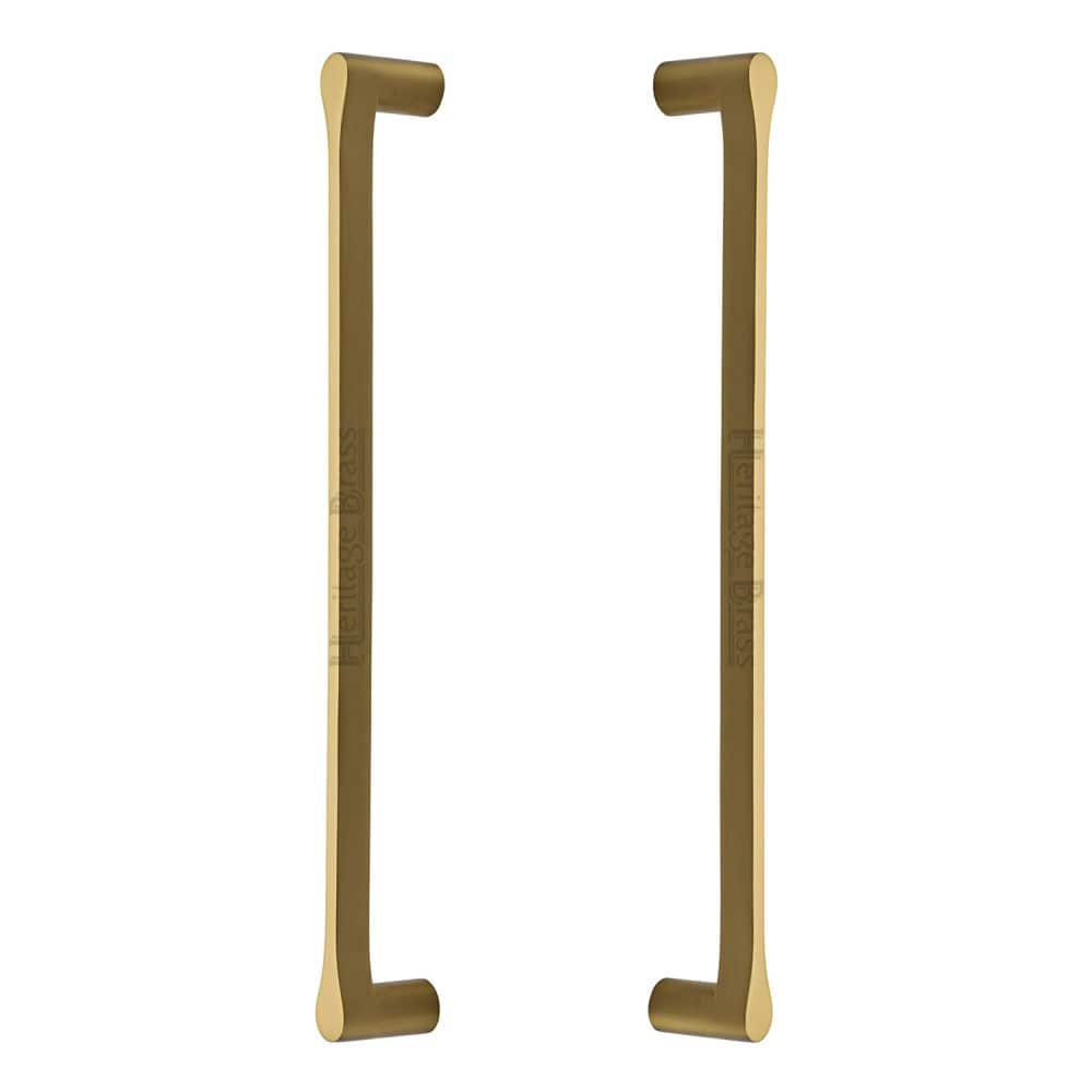 Heritage Brass Door Furniture Satin Brass / Back to Back Fixing Pack Heritage Brass - Back to Back Door Pull Handle Gio Design 484mm Satin Brass Finish