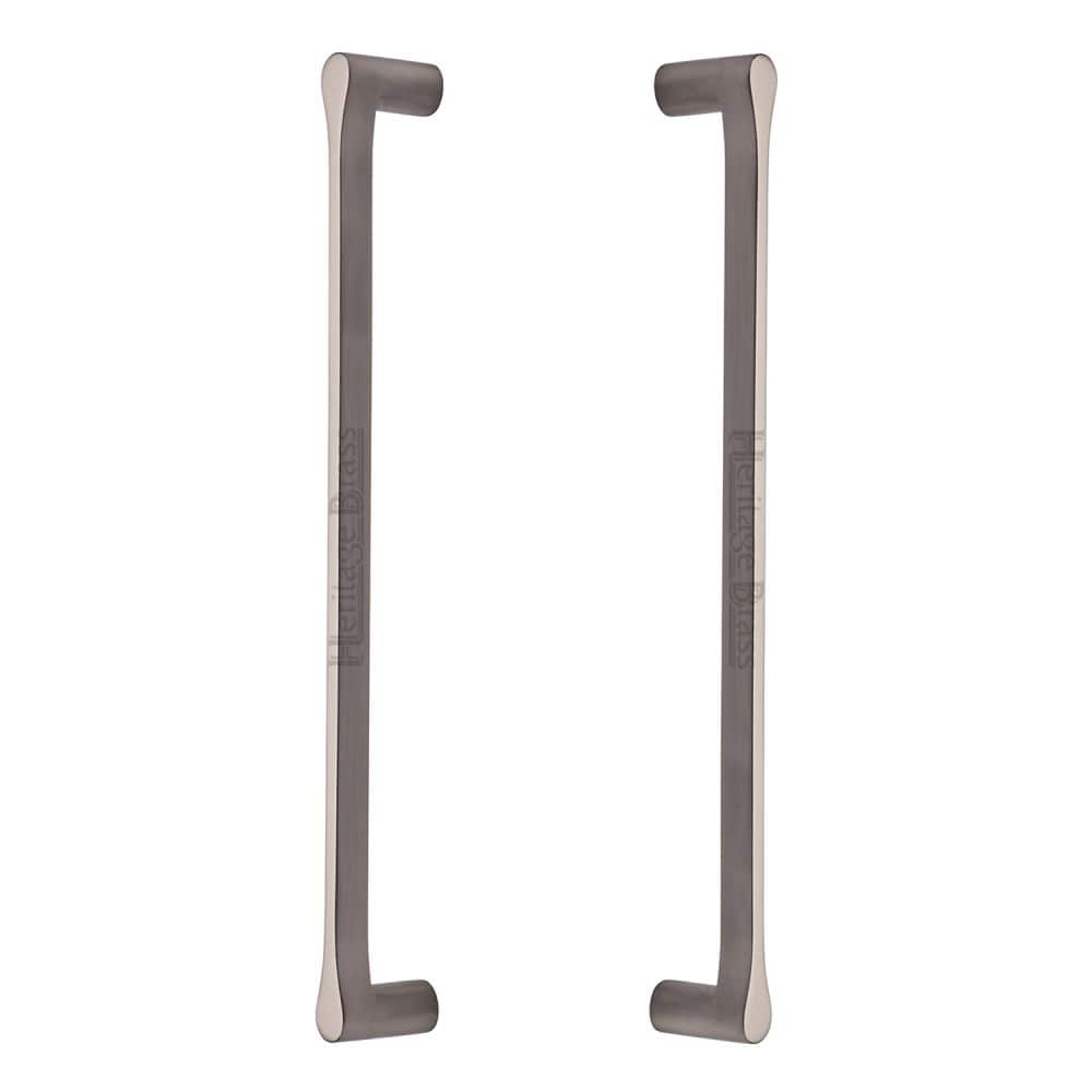 Heritage Brass Door Furniture Satin Nickel / Back to Back Fixing Pack Heritage Brass - Back to Back Door Pull Handle Gio Design 484mm Satin Nickel Finish