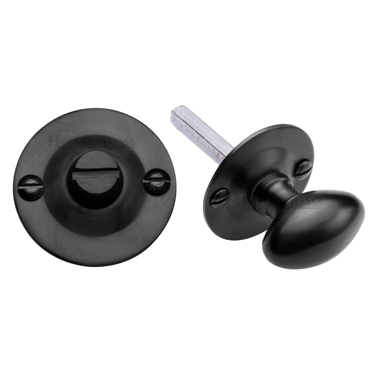 Heritage Brass Door Furniture Matt Black Heritage Brass - Bolt for Privacy in Bathroom or Bedroom Doors - Matt Black