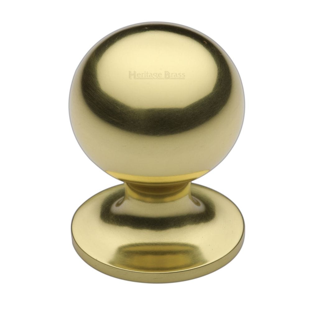 Heritage Brass Cabinet Hardware Polished Brass / Cabinet Knobs / 38mm Dia. Heritage Brass - Cabinet Knob Ball Design 38mm Polished Brass Finish