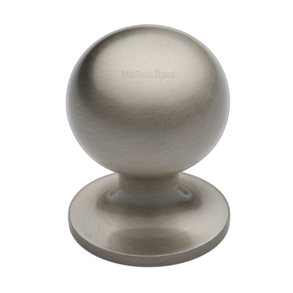 Heritage Brass Cabinet Hardware Satin Nickel / Cabinet Knobs / 38mm Dia. Heritage Brass - Cabinet Knob Ball Design 38mm Satin Nickel Finish