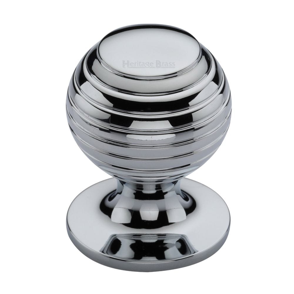 Heritage Brass Cabinet Hardware Polished Chrome / Cabinet Knobs / 38mm Dia. Heritage Brass - Cabinet Knob Beehive Design 38mm Polished Chrome Finish