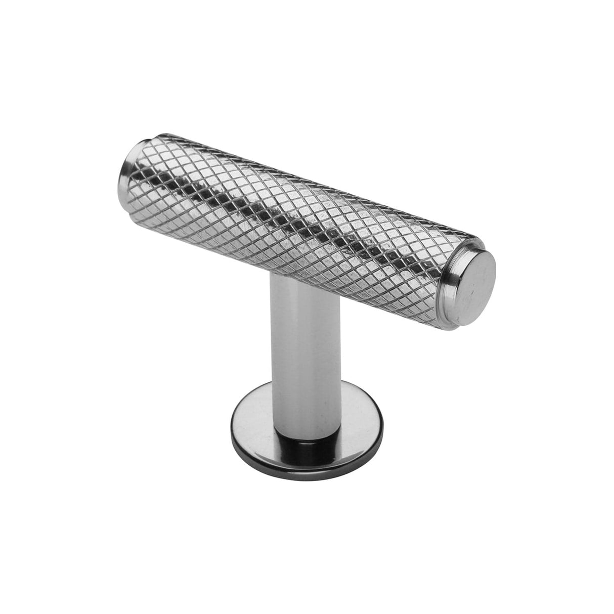 Heritage Brass Cabinet Hardware Polished Chrome / Cabinet T-Pulls / 45mm Dia. Heritage Brass - Cabinet Knob Knurled T-Bar Design with Rose 45mm Polished Chrome Fi