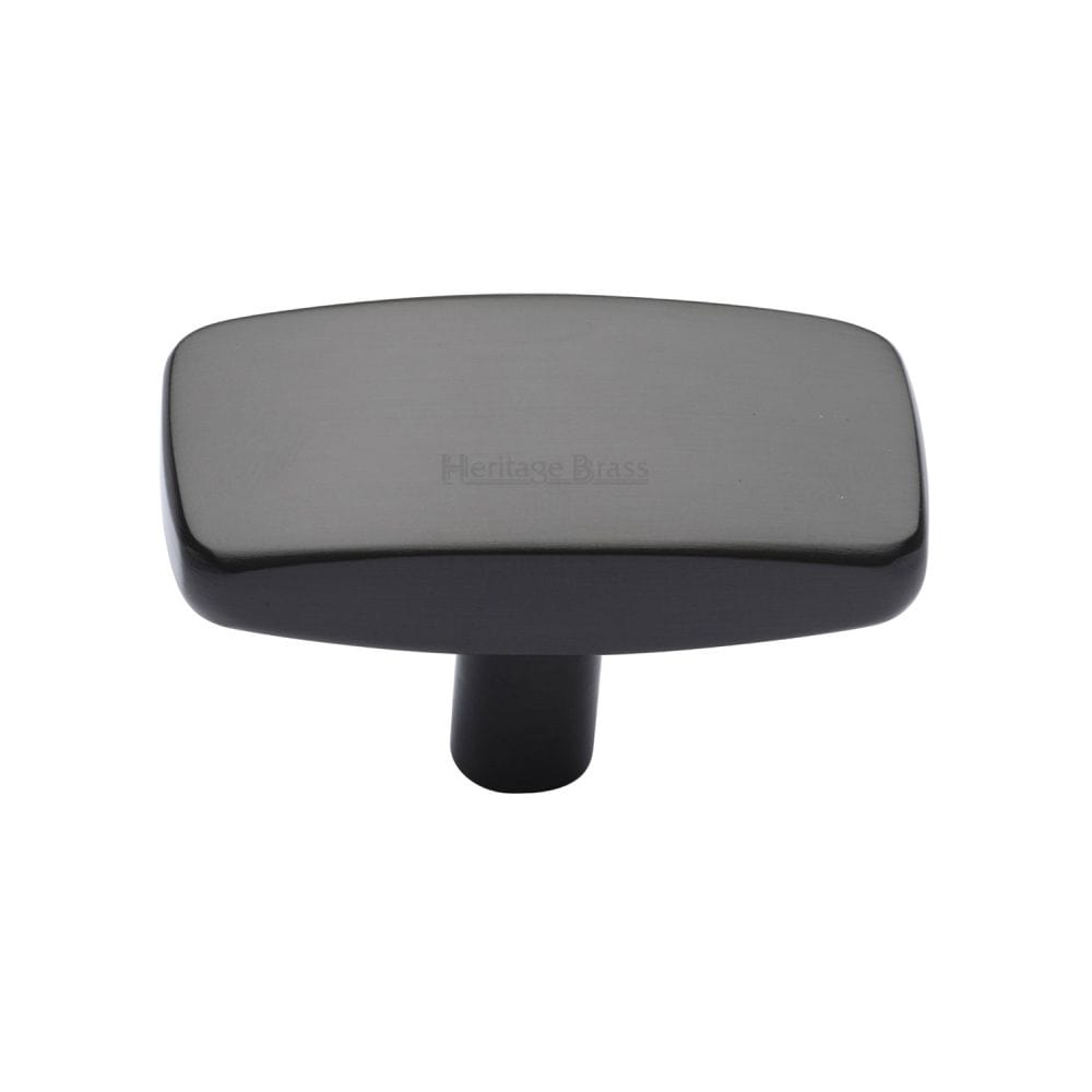 Heritage Brass Cabinet Hardware Matt Bronze / Cabinet Knobs / 41mm Dia. Heritage Brass - Cabinet Knob Rectangular Design 41mm Matt Bronze Finish