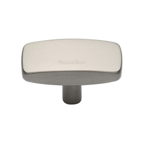 Heritage Brass Cabinet Hardware Satin Nickel / Cabinet Knobs / 41mm Dia. Heritage Brass - Cabinet Knob Rectangular Design 41mm Satin Nickel Finish