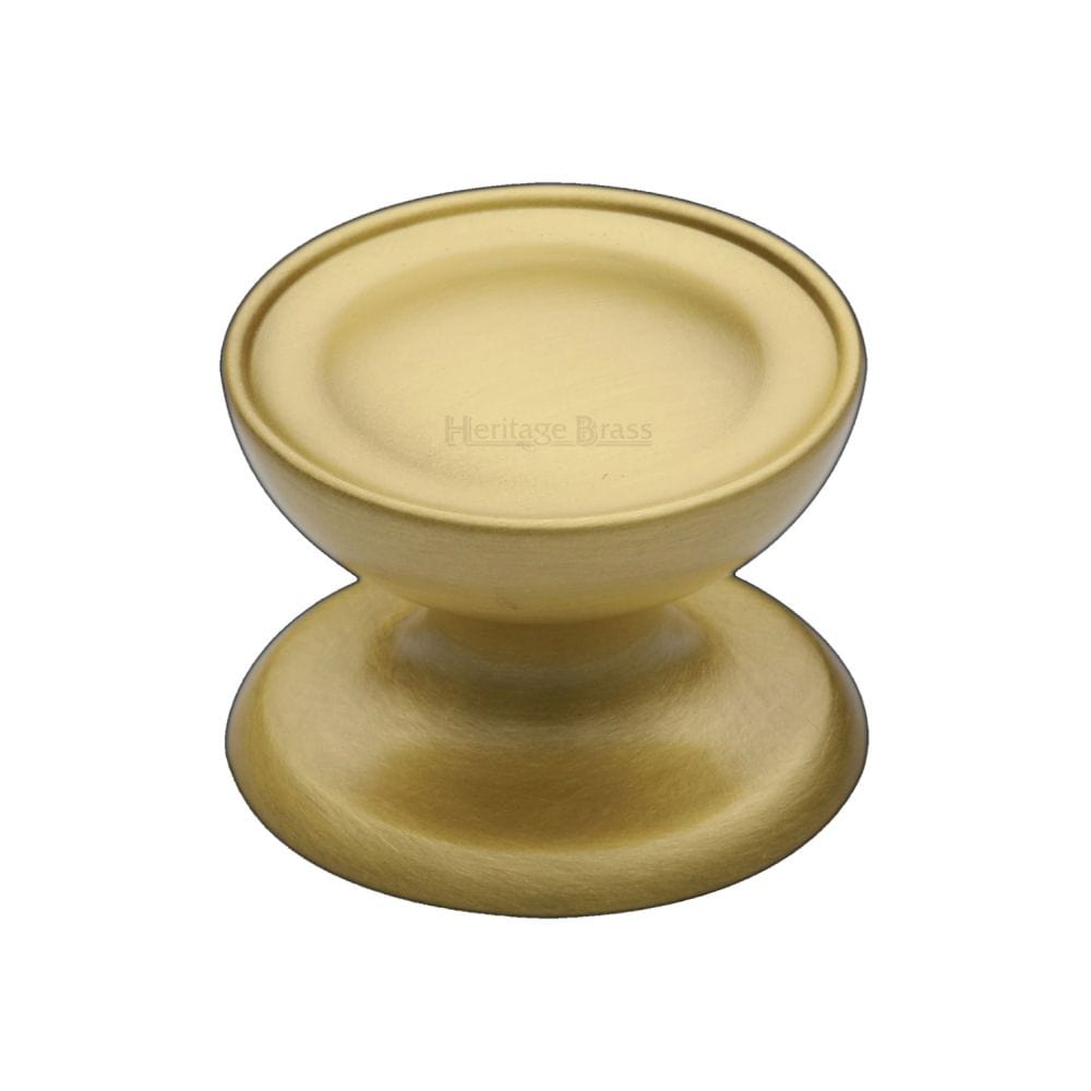 Heritage Brass Cabinet Hardware Satin Brass / Cabinet Knobs / 32mm Dia. Heritage Brass - Cabinet Knob Surrey Design 32mm Satin Brass Finish